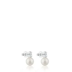 Pendientes de plata y perlas cultivadas motivo oso Sweet Dolls^TOUS Clearance