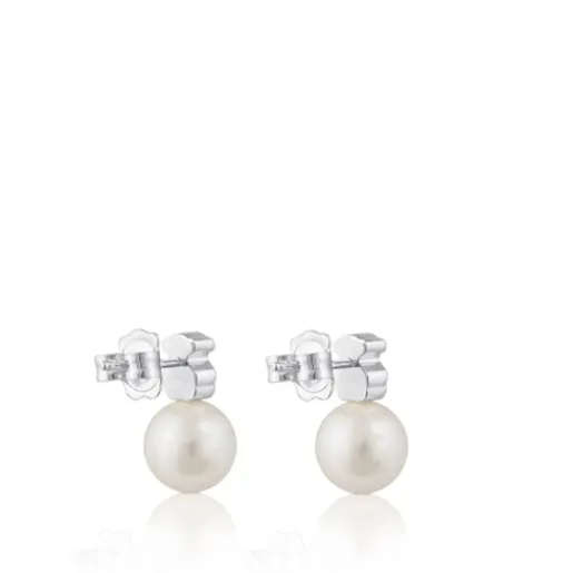 Pendientes de plata y perlas cultivadas motivo oso Sweet Dolls^TOUS Clearance