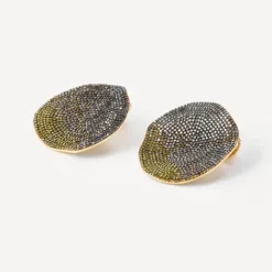 Pendientes grandes ATELIER Nenufar de oro y diamantes amarillos^TOUS Sale