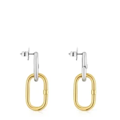 Pendientes largos bicolor Hold Oval^TOUS Best
