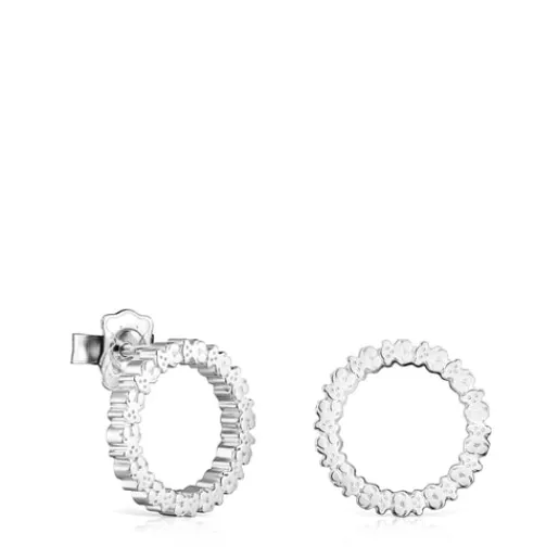Pendientes medianos disco de plata Straight^TOUS Sale