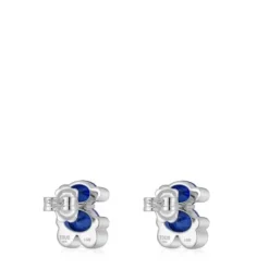 Pendientes motivo oso de y zafiro azul creado en laboratorio 13 mm Color Bear LGG^TOUS Sale