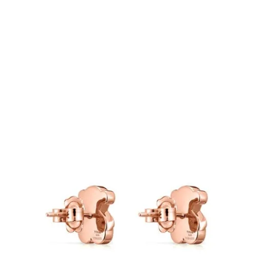 Pendientes oso con baño de oro rosa 18 kt sobre plata Sweet Dolls^TOUS Clearance