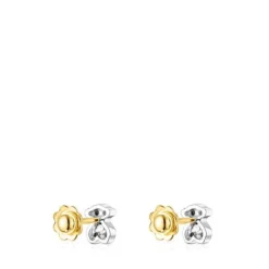 Pendientes oso de oro blanco y diamantes Puppies^TOUS Online