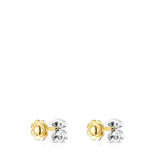 Pendientes oso de oro blanco y diamantes Puppies^TOUS Online