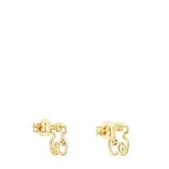 Pendientes oso de oro y gemas Tsuri^TOUS Online
