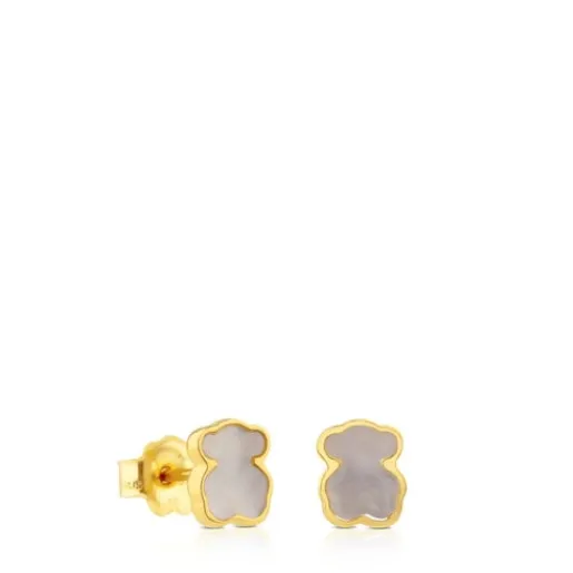 Pendientes oso de oro y nácar XXS^TOUS Outlet