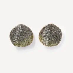 Pendientes pequeños ATELIER Nenufar de oro y diamantes amarillos^TOUS Clearance