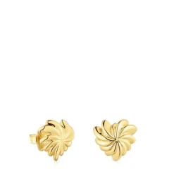 Pendientes pequeños con baño de oro de 18 kt sobre plata Galia^TOUS