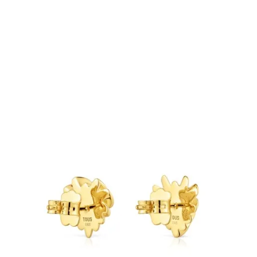 Pendientes pequeños con baño de oro de 18 kt sobre plata Galia^TOUS