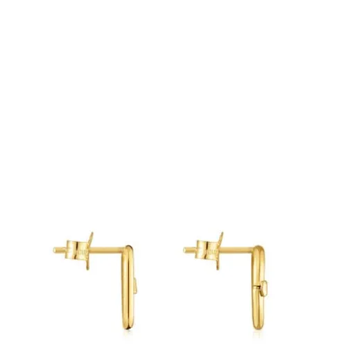 Pendientes pequeños de oro 12 mm Hold Oval^TOUS Clearance