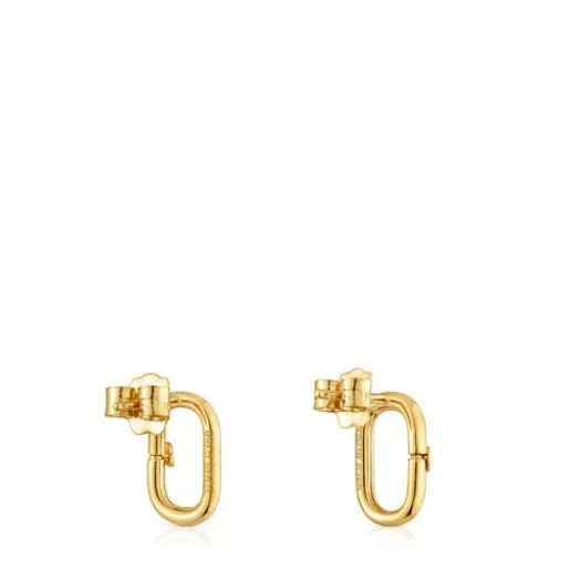 Pendientes pequeños de oro 12 mm Hold Oval^TOUS Clearance