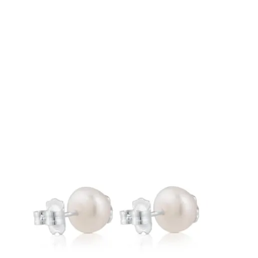 Pendientes pequeños de y perlas Bear^TOUS