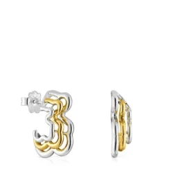 Pendientes pequeños triple oso bicolor Bickie^TOUS Sale