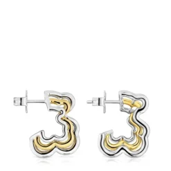 Pendientes pequeños triple oso bicolor Bickie^TOUS Sale