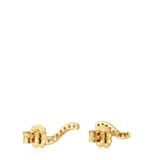Pendientes tira de oro y diamantes 0,09 ct Les Classiques^TOUS New