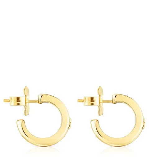 Pendientes triple aro con baño de oro 18 kt sobre plata fellow^TOUS