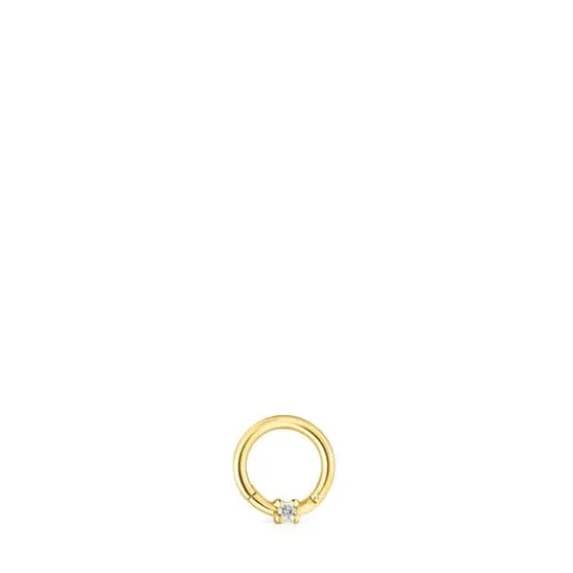 Piercing de oreja de oro con diamante Basics^TOUS Best