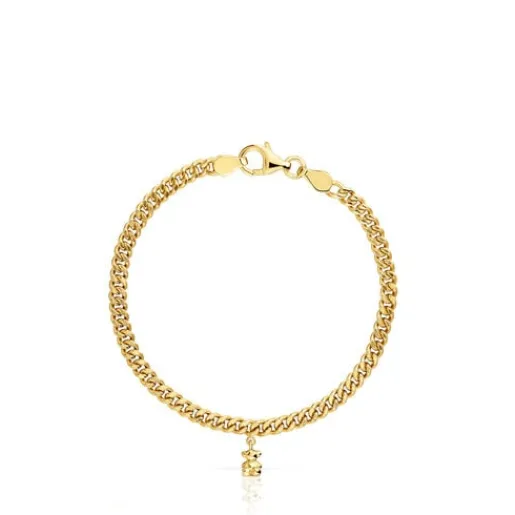 Pulsera cadena barbada con baño de oro 18 kt sobre plata Bold Bear^TOUS Discount