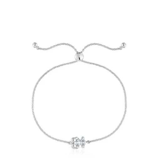Pulsera cadena motivo oso de y cuarzo cristal de roca Color Bear^TOUS Best