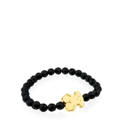 Pulsera con baño de oro 18 kt sobre plata y ónix Sweet Dolls^TOUS Online
