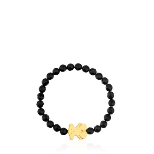 Pulsera con baño de oro 18 kt sobre plata y ónix Sweet Dolls^TOUS Online