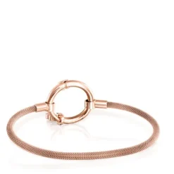 Pulsera con baño de oro rosa 18 kt sobre plata y acero IP rosa Hold^TOUS Discount
