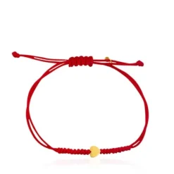 Pulsera corazón de cordón en color rojo y oro Sweet Dolls XXS^TOUS Discount