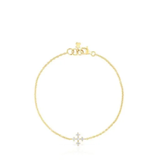 Pulsera cruz de y diamantes Les Classiques^TOUS Clearance