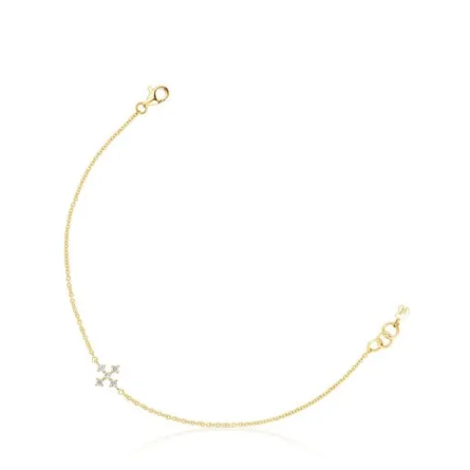 Pulsera cruz de y diamantes Les Classiques^TOUS Clearance