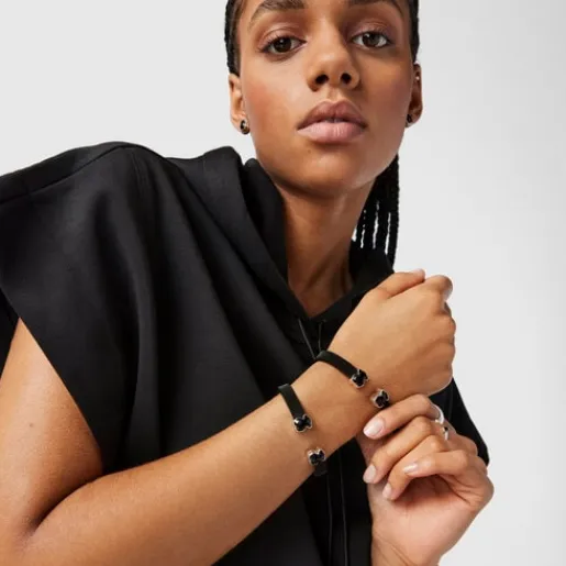 Pulsera de acero IP negro y ónix Mesh Color^TOUS Clearance
