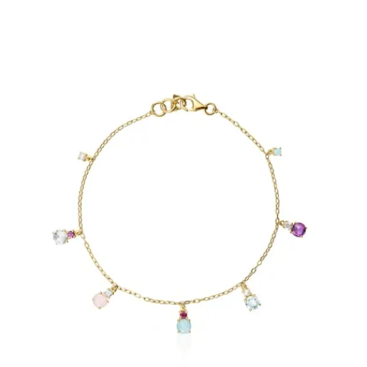 Pulsera de oro con gemas Mini Ivette^TOUS Outlet