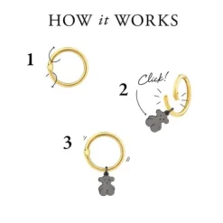 Pulsera de oro y acero Hold^TOUS Hot