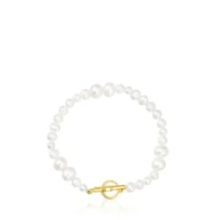 Pulsera de perlas cultivadas con baño de oro 18 kt sobre plata Lure^TOUS Online