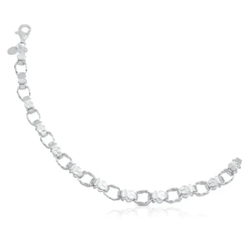 Pulsera de plata con eslabones Bear^TOUS Outlet