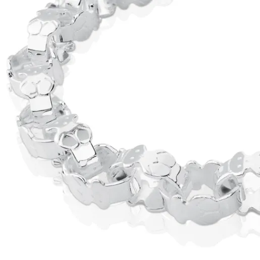 Pulsera de plata con eslabones Bear^TOUS Outlet
