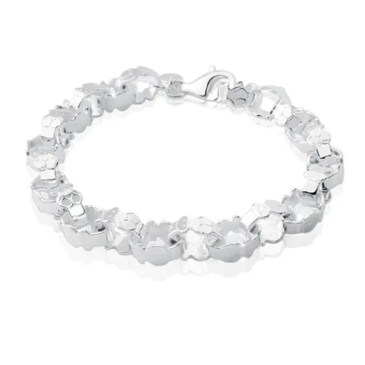 Pulsera de plata con eslabones Bear^TOUS Outlet