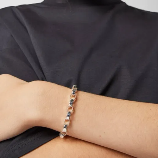 Pulsera de plata con eslabones Bear^TOUS Outlet