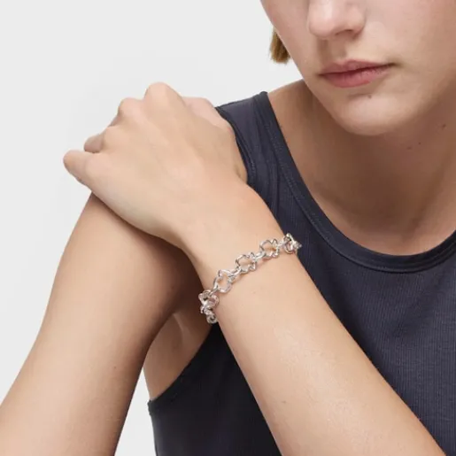 Pulsera de plata motivo 0,8cm. Carrusel^TOUS Discount