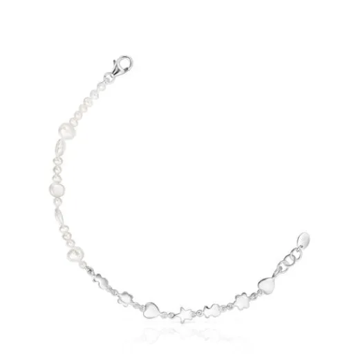 Pulsera de plata y perlas cultivadas con motivos Mini Icons^TOUS Best