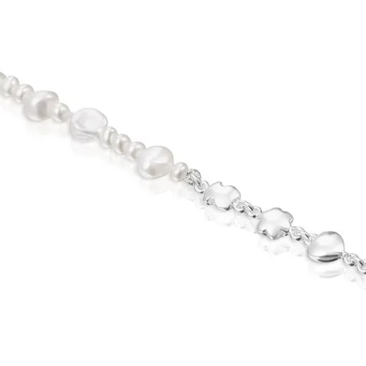 Pulsera de plata y perlas cultivadas con motivos Mini Icons^TOUS Best
