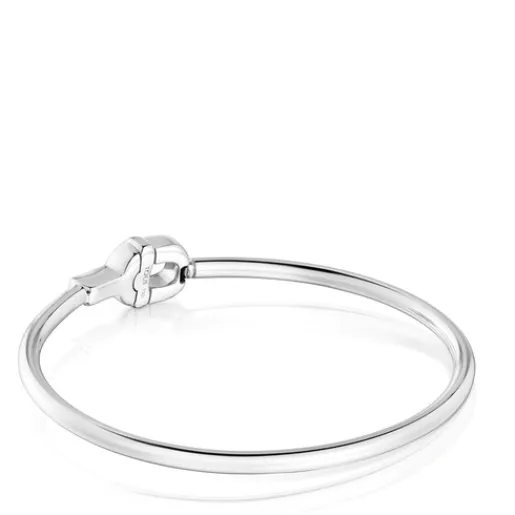 Pulsera esclava de plata y motivo en color azul MANIFESTO^TOUS Hot