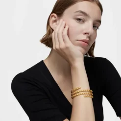 Pulsera esclava espiral con baño de oro 18 kt sobre plata Basics^TOUS Hot