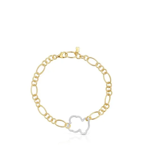 Pulsera oso cadena bicolor New Silueta^TOUS