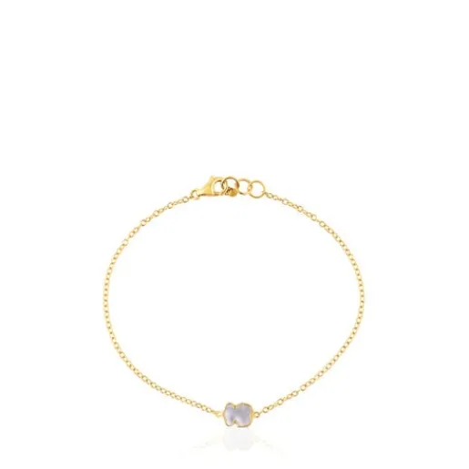 Pulsera oso de oro y nácar XXS^TOUS Online