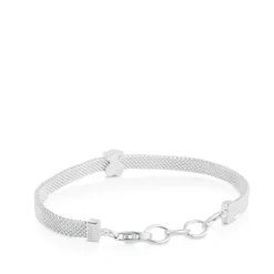 Pulsera oso de plata Mesh^TOUS Online