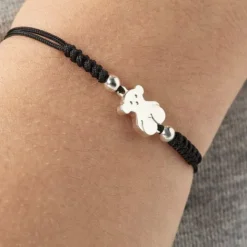Pulsera oso de y cordón negro Sweet Dolls^TOUS Clearance