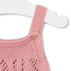 Ranita de punto de bebé Tricot logo rosa^TOUS Sale