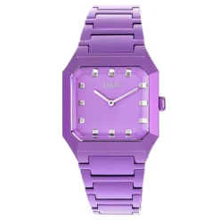 Reloj analógico con brazalete de aluminio lila Karat Squared^TOUS Online