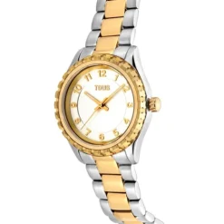 Reloj analógico con brazalete de acero y acero IPG dorado T-Bear Kdt^TOUS Hot